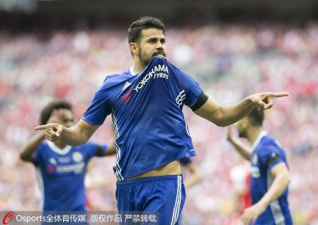 高清:阿森纳2-1力克十人切尔西 四年3夺足总杯