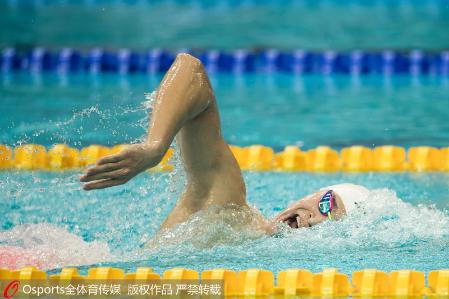 高清:全运男子400米自由泳 孙杨预赛第一顺利