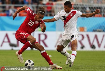 高清:世界杯-鲍尔森建功奎瓦失点 丹麦1-0胜秘鲁